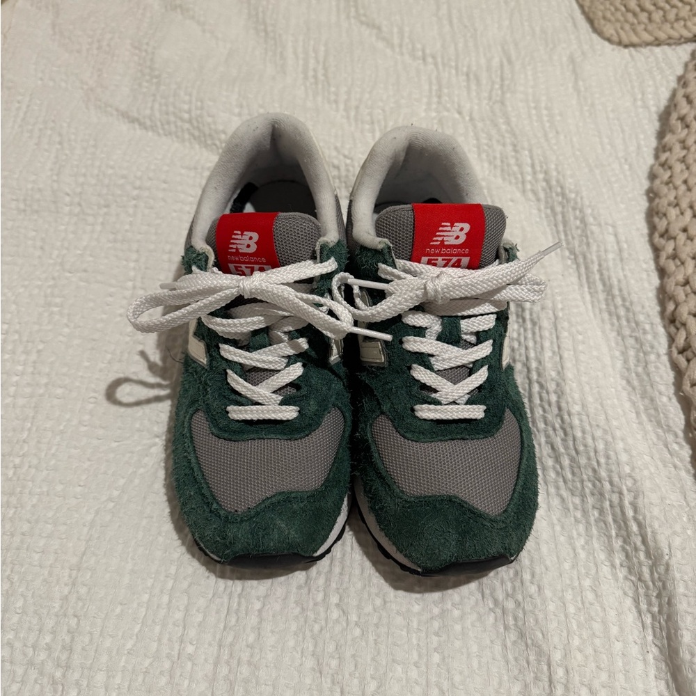 New Balance' Sneakers in Green, Gray, and Red